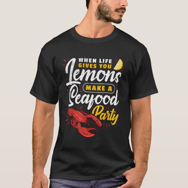 Funny Lobster Festival Seafood Party I Lemon Lobst T-Shirt (Front)