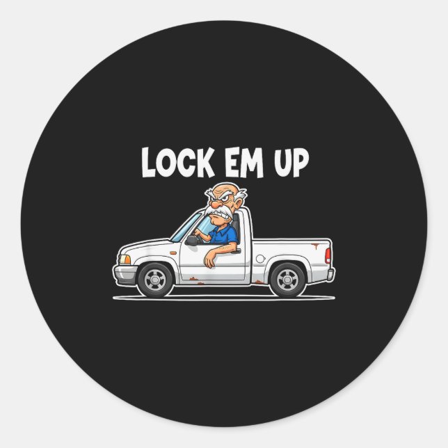 Funny Lock Em Up Private Property  Classic Round Sticker (Front)