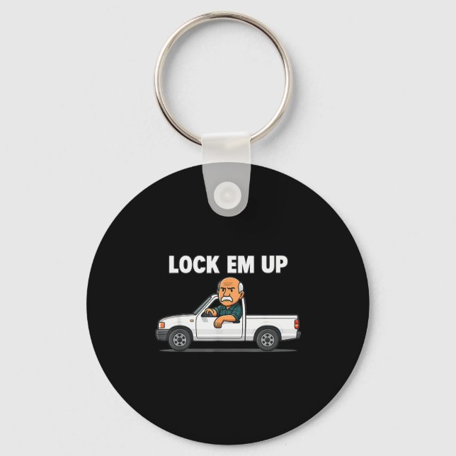 Funny Lock Em Up Private Property  Key Ring (Front)