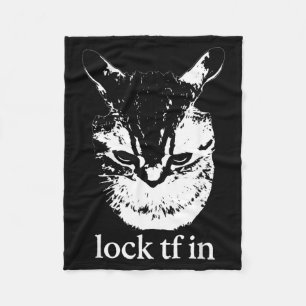 Funny Lock tf in Cat Boys Kids Youth Fleece Blanket