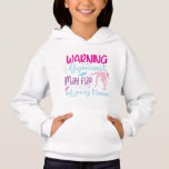 Funny logo gymnast girl pink blue might flip cute<br><div class="desc">Funny logo gymnast girl pink blue might flip cute hoodie</div>
