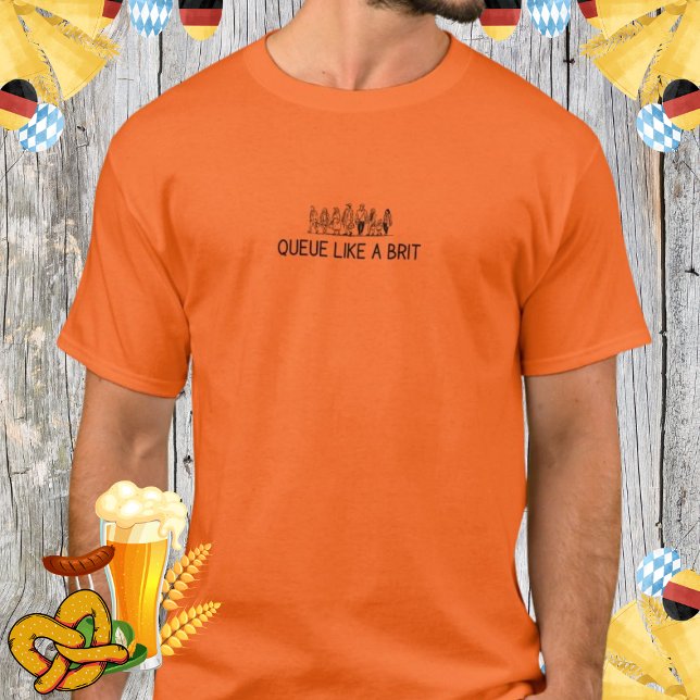 Funny London Queue Sarcastic UK Culture Vacation T-Shirt (Creator Uploaded)