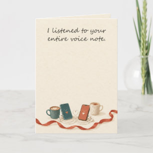 Funny Long Voice Note Friendship Card