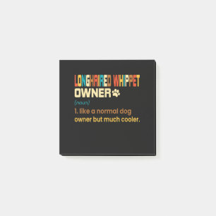 Funny Longhaired Whippet Vintage Retro Dog Mum Dad Post-it Notes