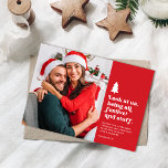 Funny Look at Us Being Festive Christmas Photo  Holiday Card<br><div class="desc">This funny holiday photo card features retro style typography reading, "Look at us, being all festive and stuff." A little white Christmas tree adds that special festive touch. Don those Santa hats, reindeer antlers, ugly sweaters, or other obvious Christmas attire and accessories. Then snap some photos. Upload your favourite, and,...</div>