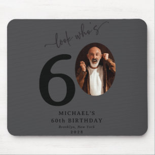 Funny Look Whos 60 Stylish 60th Birthday Mouse Pad