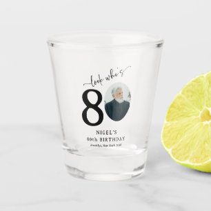 Funny 'Look Who's 80' Stylish 80th Birthday Shot Glass