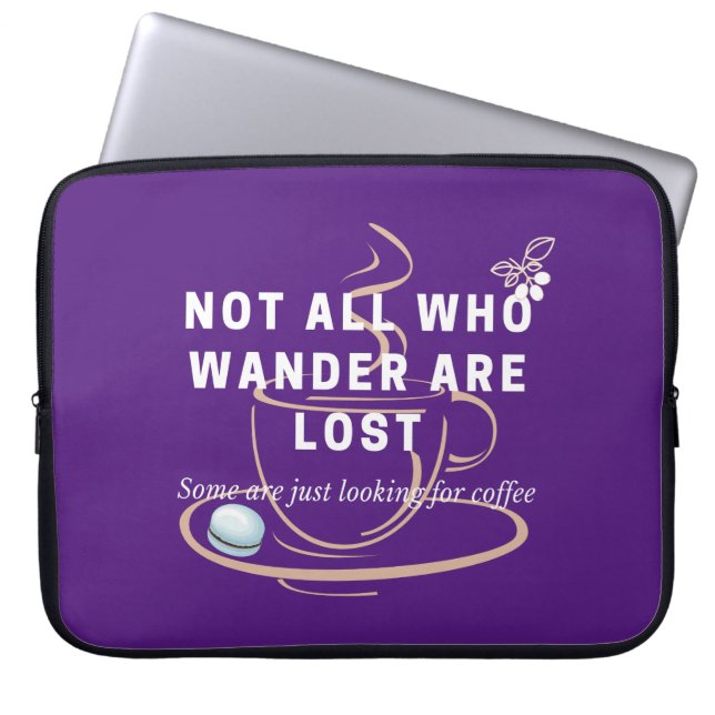 Funny Looking for Coffee Quote Gel Mouse Pad Laptop Sleeve (Front)