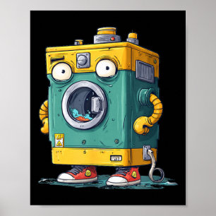 Funny Looking Laundry Machine Poster