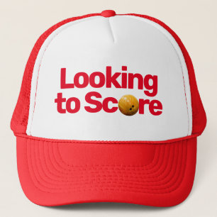 Funny Looking to Score Bowler Bowling Trucker Hat
