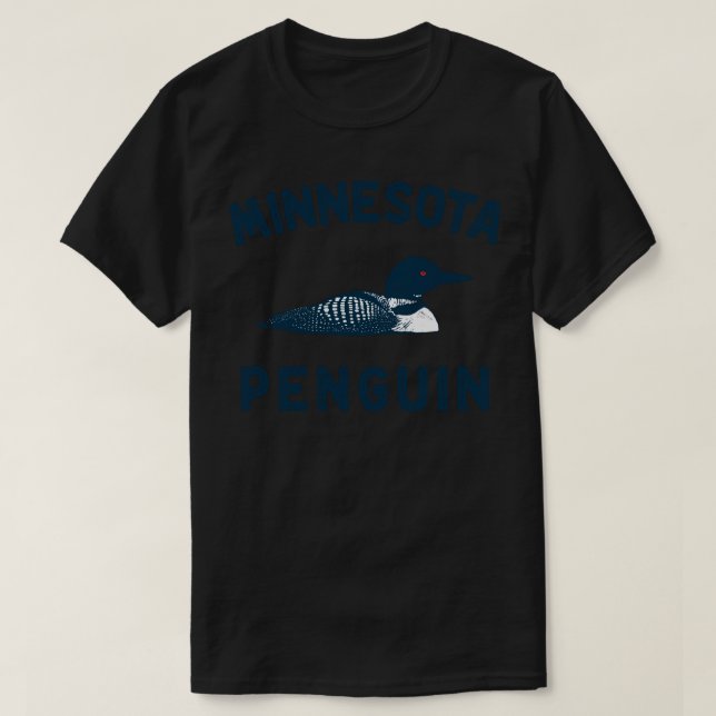 Funny Loon Minnesota Penguin T-Shirt (Design Front)