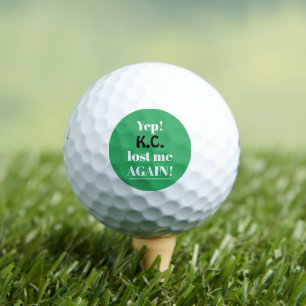Funny Lost Again Personalised Golf Balls
