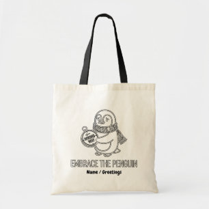 Funny Lost Greenland Penguin Embrace the Wrong Way Tote Bag