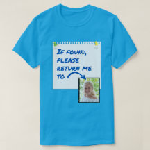Funny Lost Husband Custom Photo T-Shirt