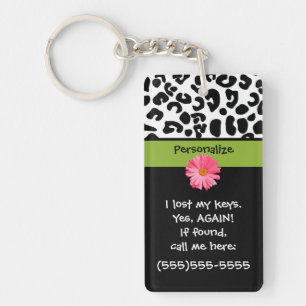 Funny Lost Keys Leopard Print Key Ring