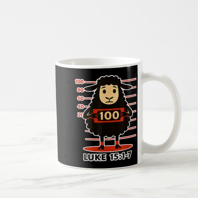 Funny Lost Sheep Luke 15 1 Coffee Mug (Right)