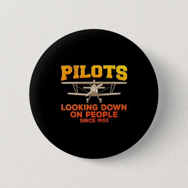 Funny Lot Design For Men Women Aviation Airplane L 6 Cm Round Badge (Front)