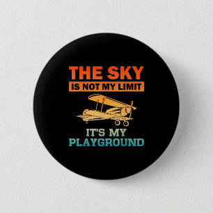 Funny Lot Design For Men Women Aviation Airplane L 6 Cm Round Badge