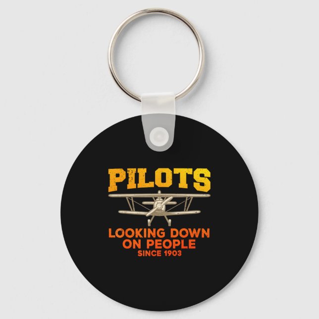 Funny Lot Design For Men Women Aviation Airplane L Key Ring (Front)