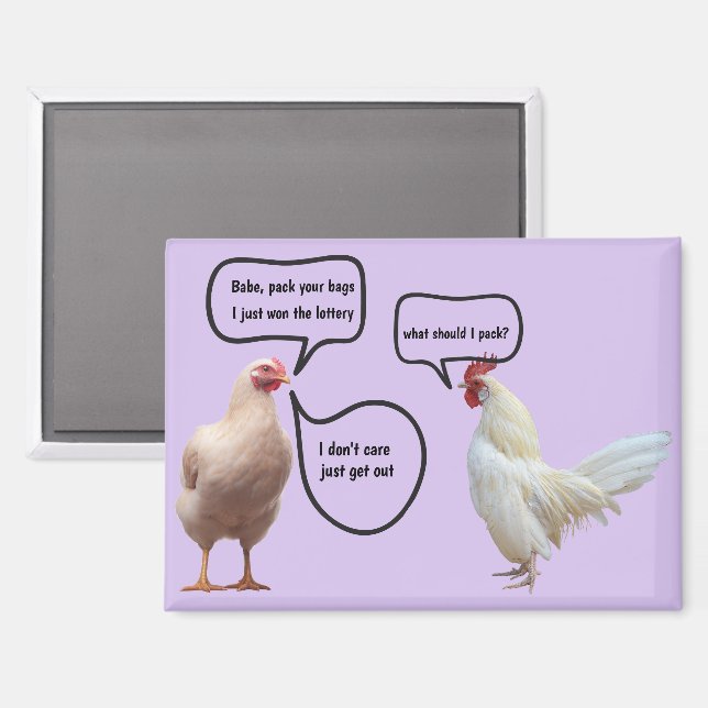 Funny Lottery Magnet (Front/Back)
