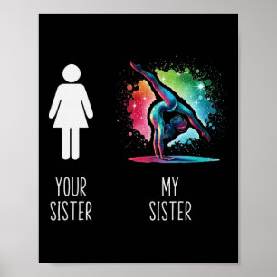 Funny Loud Proud Brother Of Gymnast Gymnastic Girl Poster