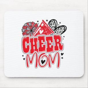 Funny Loud Proud Cheer Mum Mama Cheerleading Red B Mouse Pad