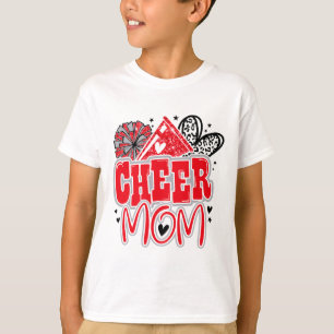 Funny Loud Proud Cheer Mum Mama Cheerleading Red B T-Shirt