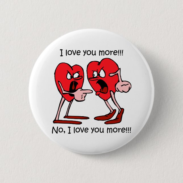 Funny love 6 cm round badge (Front)