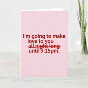 Funny Love 915Pm Bedtime Card