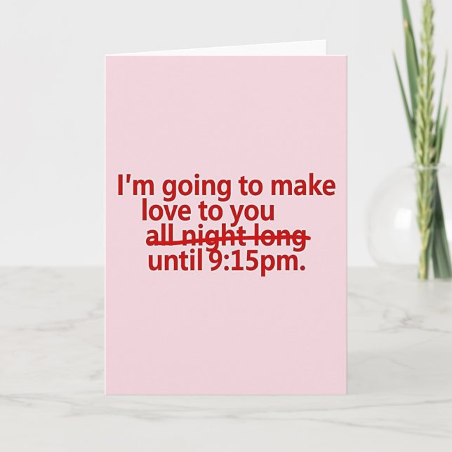 Funny Love 915Pm Bedtime Card (Front)