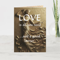 Funny Love & A Good Lawyer Gold Luxury Thank You