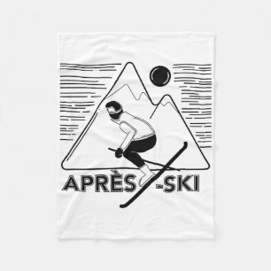 Funny Love Apres Ski - Great Snow Lovers Gift  Fleece Blanket