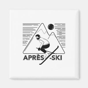Funny Love Apres Ski - Great Snow Lovers Gift Magnet