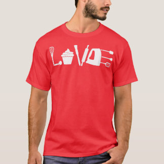 Funny Love Baking Cupcake Baking Cute Men Women  T-Shirt