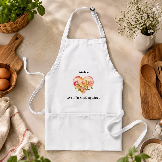 Funny Love Cooking Quote Cute Heart Kitchen Gift Standard Apron (Creator Uploaded)
