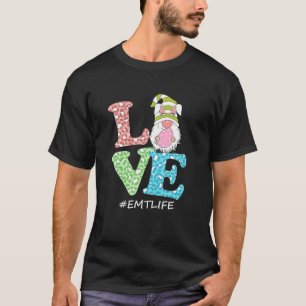 Funny LOVE Gnome EMT Life Leopard Happy Easter Day T-Shirt
