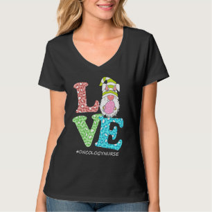 Funny Love Gnome Oncology Nurse Leopard Happy East T-Shirt