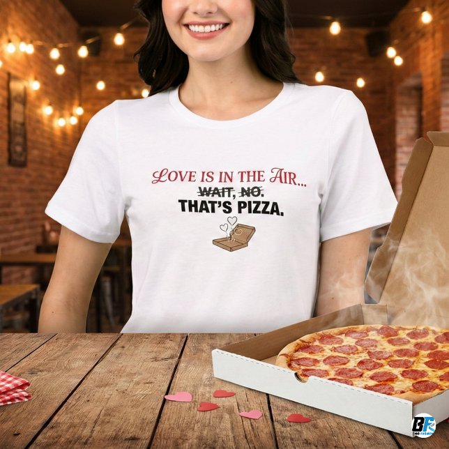 Funny Love Is In The Air That's Pizza Anti-Valenti Tri-Blend Shirt (Creator Uploaded)