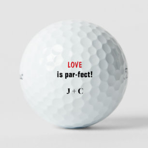  Funny Love is Par-fect Couple Initials Titleist Golf Balls