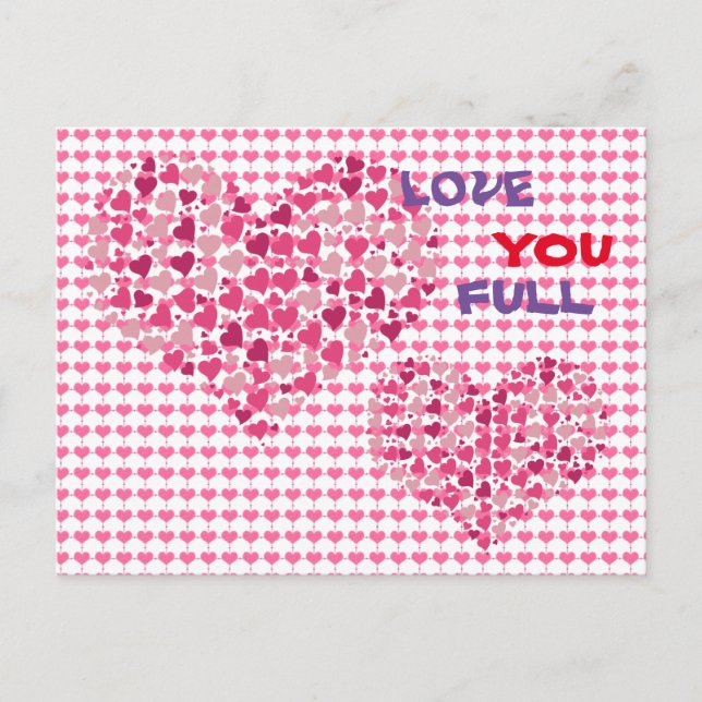 Funny Love Message Love You Full Postcard (Front)