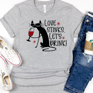 Funny Love Stinks Cat Valentines Women's T-Shirt