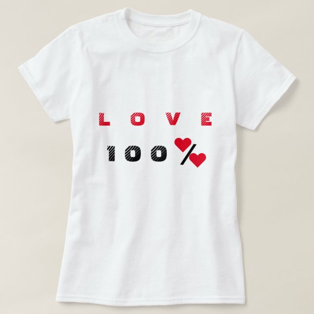 Funny Love Text T-Shirt (Design Front)