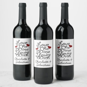 Funny Love The Wine You Are With Personalised Wine Label