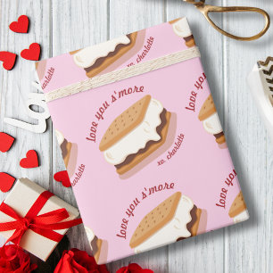 Funny Love You S'more Valentine's Day Wrapping Paper