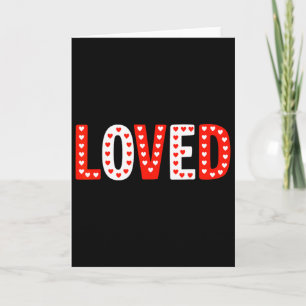 Funny Loved Heart Valentines Outfit Men Women  Card