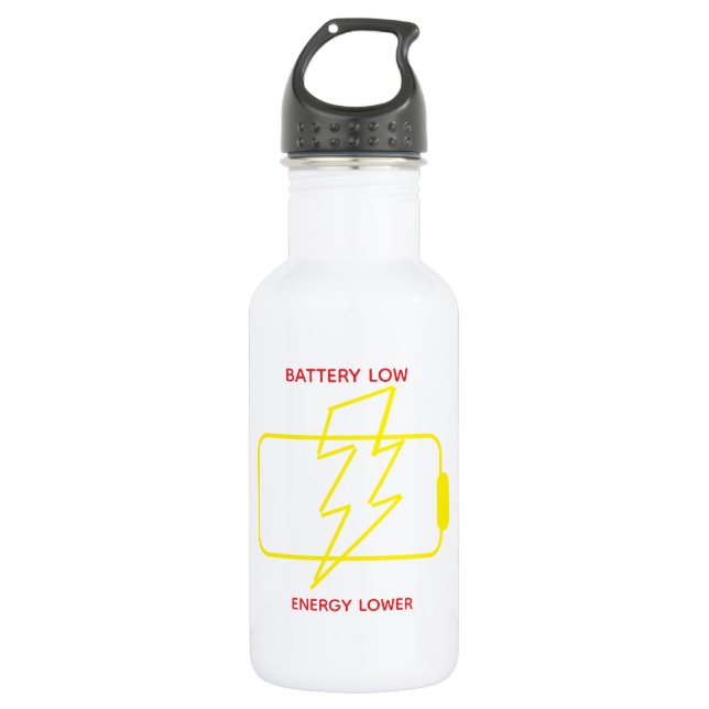 Funny Low Battery Stainless Steel Bottle (Front)