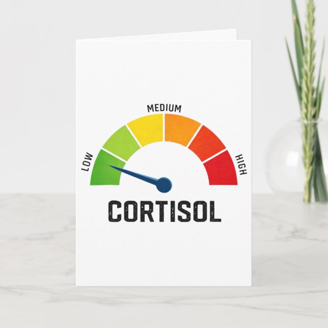 Funny Low Cortisol Level Metre Gauge Stress Relief Card (Front)