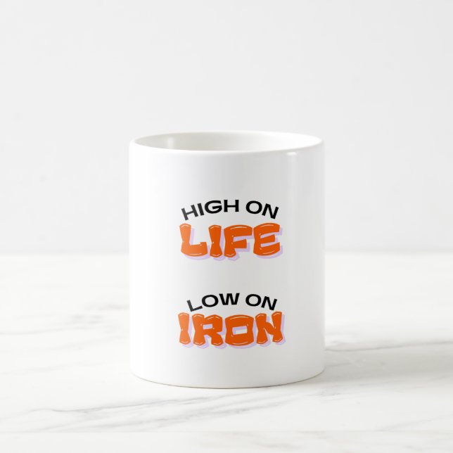 funny low on iron  coffee mug (Center)
