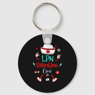 Funny Lpn Valentines Day Nurse Crew Family Group N Key Ring