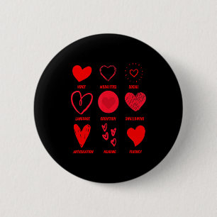 Funny Lsp Speech Language Pathologist Valentines 6 Cm Round Badge